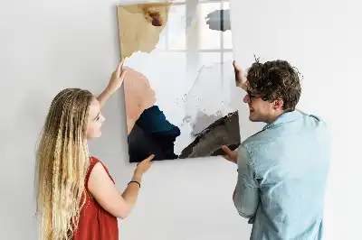 Lavagna magnetica cancellabile a secco con stampa artistica astratta ad acquerello