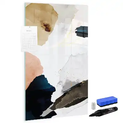 Lavagna magnetica cancellabile a secco con stampa artistica astratta ad acquerello
