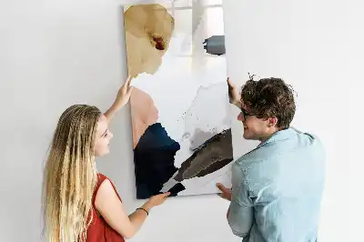 Lavagna magnetica cancellabile a secco con stampa artistica astratta ad acquerello