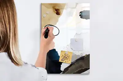 Lavagna magnetica cancellabile a secco con stampa artistica astratta ad acquerello