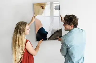 Lavagna magnetica cancellabile a secco con stampa artistica astratta ad acquerello