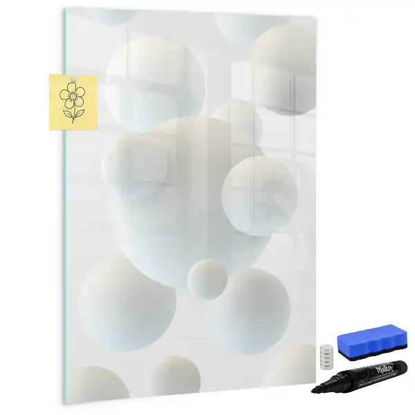 Lavagna magnetica cancellabile a secco con design astratto a sfera