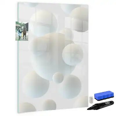 Lavagna magnetica cancellabile a secco con design astratto a sfera