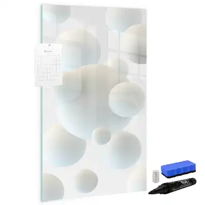 Lavagna magnetica cancellabile a secco con design astratto a sfera