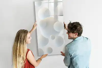 Lavagna magnetica cancellabile a secco con design astratto a sfera