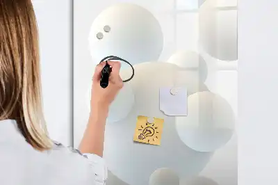 Lavagna magnetica cancellabile a secco con design astratto a sfera