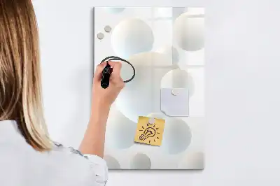 Lavagna magnetica cancellabile a secco con design astratto a sfera