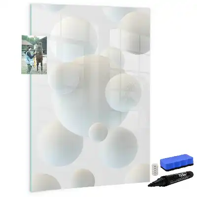 Lavagna magnetica cancellabile a secco con design astratto a sfera