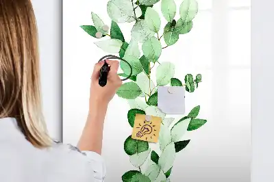 Lavagna magnetica cancellabile a secco decorazione a forma di foglie di canna