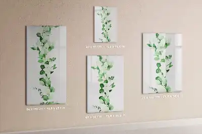 Lavagna magnetica cancellabile a secco decorazione a forma di foglie di canna