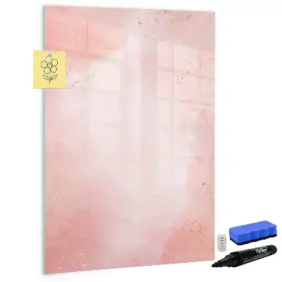 Lavagna magnetica cancellabile a secco color marmo rosa