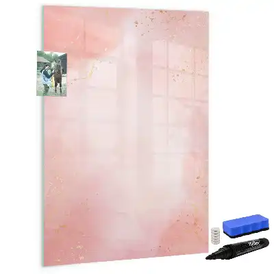 Lavagna magnetica cancellabile a secco color marmo rosa
