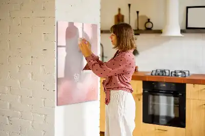Lavagna magnetica cancellabile a secco color marmo rosa