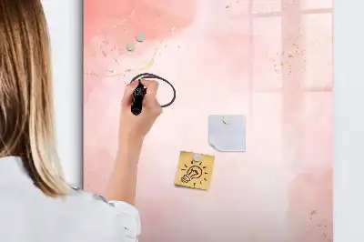 Lavagna magnetica cancellabile a secco color marmo rosa
