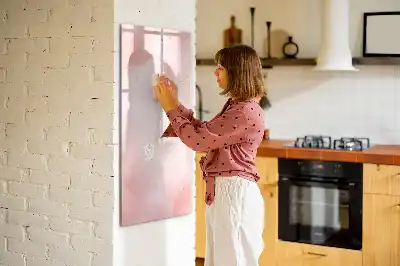 Lavagna magnetica cancellabile a secco color marmo rosa