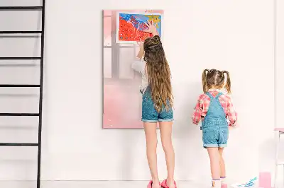 Lavagna magnetica cancellabile a secco color marmo rosa
