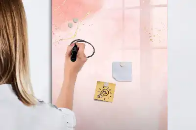 Lavagna magnetica cancellabile a secco color marmo rosa