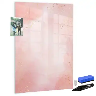 Lavagna magnetica cancellabile a secco color marmo rosa