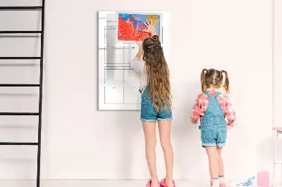 Lavagna magnetica cancellabile a secco per obiettivi mensili
