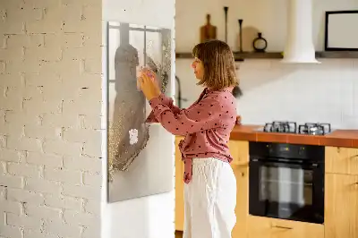 Lavagna magnetica cancellabile a secco effetto marmo scintillante