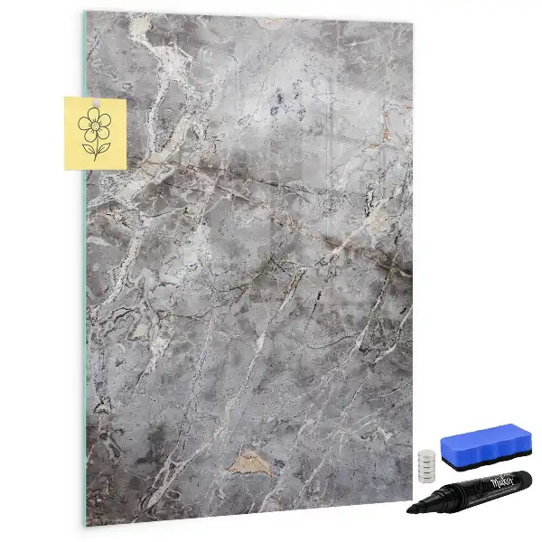 Lavagna magnetica cancellabile a secco effetto marmo scuro
