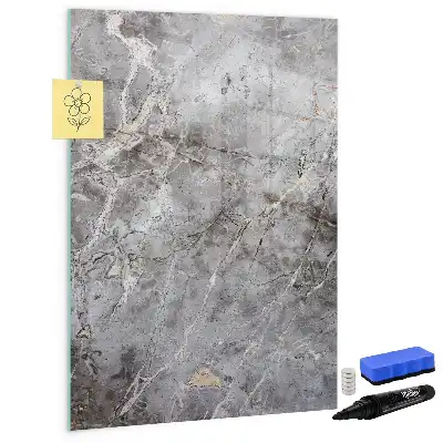 Lavagna magnetica cancellabile a secco effetto marmo scuro