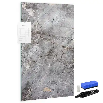 Lavagna magnetica cancellabile a secco effetto marmo scuro