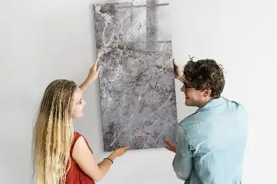 Lavagna magnetica cancellabile a secco effetto marmo scuro