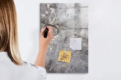Lavagna magnetica cancellabile a secco effetto marmo scuro