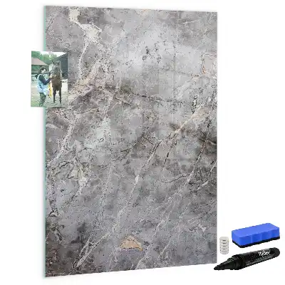 Lavagna magnetica cancellabile a secco effetto marmo scuro