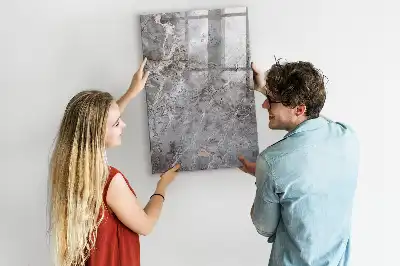 Lavagna magnetica cancellabile a secco effetto marmo scuro
