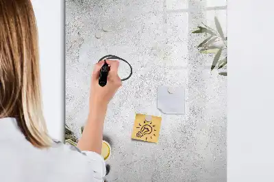 Lavagna magnetica cancellabile a secco modello Cemento e olive