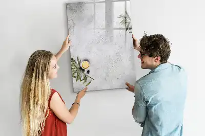 Lavagna magnetica cancellabile a secco modello Cemento e olive