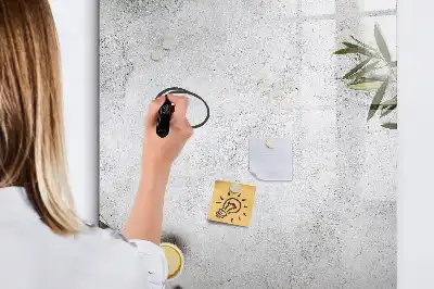 Lavagna magnetica cancellabile a secco modello Cemento e olive