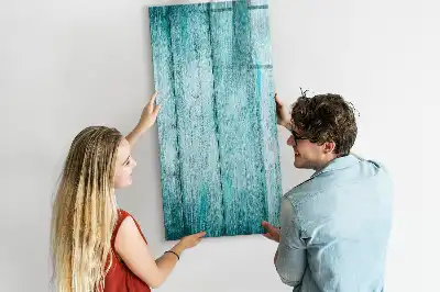 Lavagna magnetica cancellabile a secco colore blu con cornice in legno