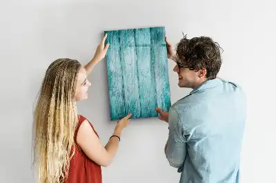 Lavagna magnetica cancellabile a secco colore blu con cornice in legno