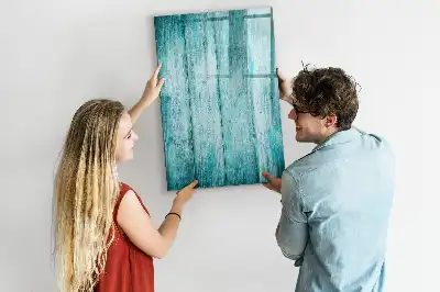 Lavagna magnetica cancellabile a secco colore blu con cornice in legno