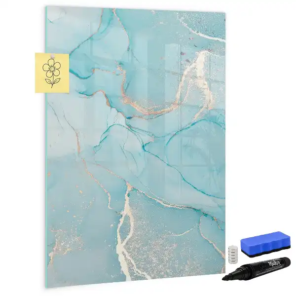 Lavagna magnetica cancellabile a secco decorata effetto marmo
