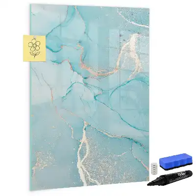 Lavagna magnetica cancellabile a secco decorata effetto marmo