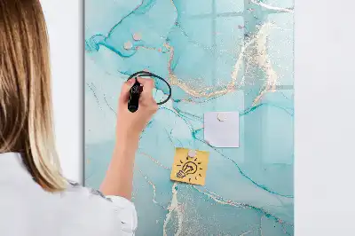 Lavagna magnetica cancellabile a secco decorata effetto marmo