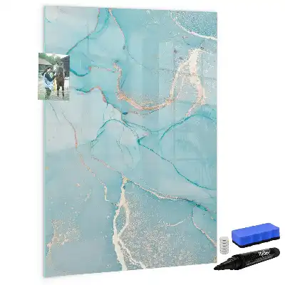 Lavagna magnetica cancellabile a secco decorata effetto marmo