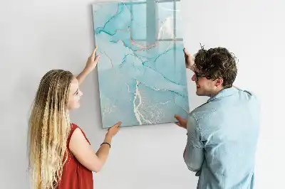 Lavagna magnetica cancellabile a secco decorata effetto marmo
