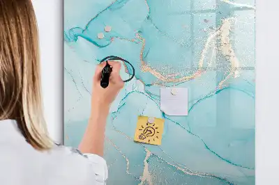 Lavagna magnetica cancellabile a secco decorata effetto marmo