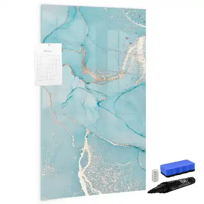 Lavagna magnetica cancellabile a secco decorata effetto marmo