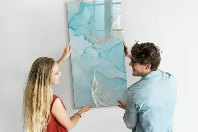 Lavagna magnetica cancellabile a secco decorata effetto marmo
