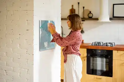 Lavagna magnetica cancellabile a secco decorata effetto marmo