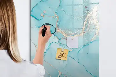 Lavagna magnetica cancellabile a secco decorata effetto marmo