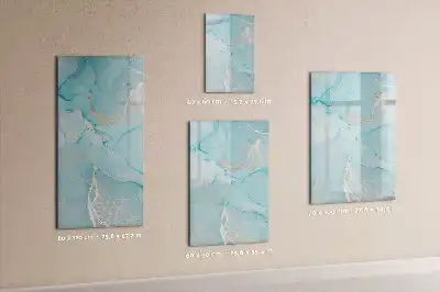 Lavagna magnetica cancellabile a secco decorata effetto marmo