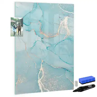 Lavagna magnetica cancellabile a secco decorata effetto marmo