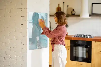 Lavagna magnetica cancellabile a secco decorata effetto marmo